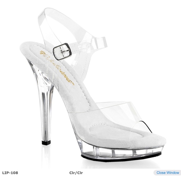 Pleaser/Fabulicious clear stripper exotic heels size 8 - Picture 1 of 4